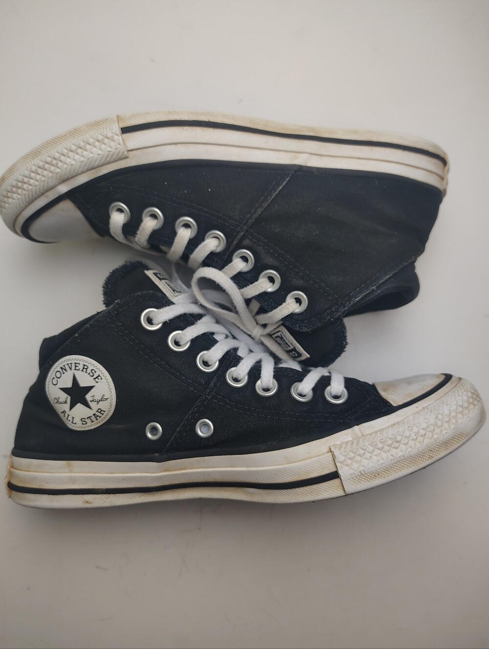 Converse Madison Chuck Taylor Allstar Mid Lace-Up Black Sneakers Size 7 - Picture 5 of 10